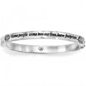 Brighton Footprints Hinged Bangle Bracelet - NWT